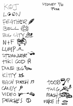 1996 - Poster - Setlist - Presidents Of USA / PUSA
