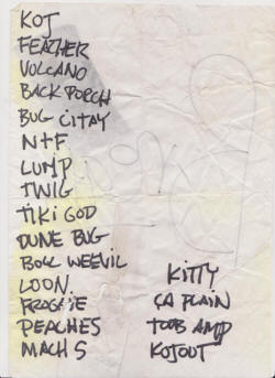 1997 mercury lounge pusa setlist