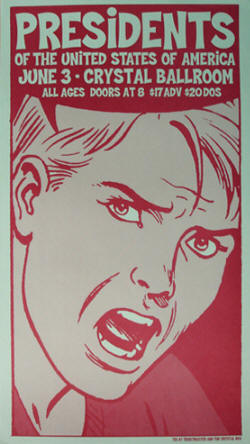 Poster - Crystal Ballroom, Portland, OR - Presidents Of The USA