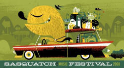 2008 - Tour Poster - PUSA / Presidents with with The Cure, Death Cab for Cutie, Michael Franti & Spearhead, Tegan and Sara, Cold War Kids