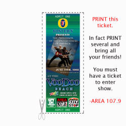 2008 - Tour ticket - Presidents Of The USA / PUSA