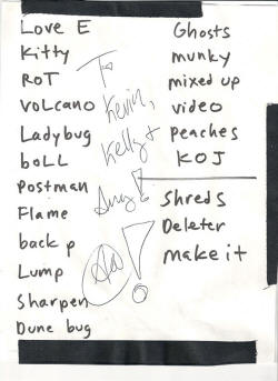 2008 - Tour Poster / Setlist -Presidents Of USA / PUSA with Modern Day Gentlemen, Definitely Gary