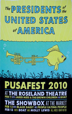 Poster - 2010 - PUSA / Presidents Of The USA (POTUSA) + Dave Dederer