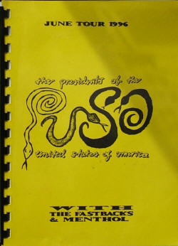 PUSA - Tour itinerary book 1996 (photo)
