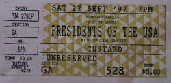 Ticket / Poster / Presidents Of The USA / PUSA